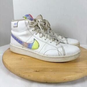 Nike Court Royale 2 Mid Sneakers 'White'/Multicolored Swoosh Women sz 11